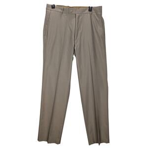 Haggar 1926 Originals Pants Mens 34 x 34 Taupe Brown Work Career Office Preppy